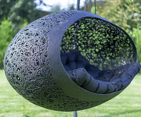 Подвесное кресло Vitgarden Bios Alpha из базальта, цвет черный