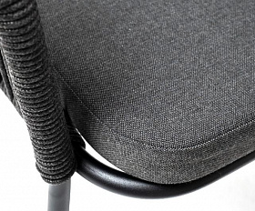 Обеденная группа Лион 4SIS на 4 персоны со стульями "Лион" темно-серый, круглый стол "серый гранит"