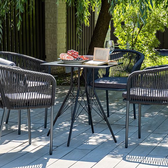 Конте интерьерный стол из HPL 70x70см, цвет серый гранит фото 5