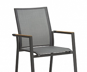 Комплект обеденной мебели Timra T-N Brafritid антрацит/натуральный, алюминий/тик