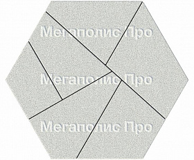 Тротуарная плитка Выбор Оригами Б.4.Фсм.8 80 мм Стоунмикс Белый