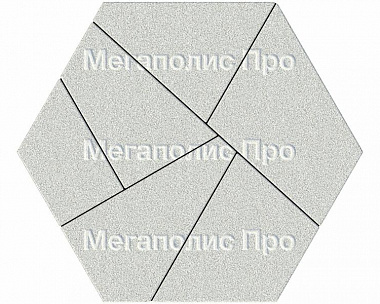 Тротуарная плитка Выбор Оригами Б.4.Фсм.8 80 мм Стоунмикс Белый