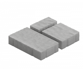 Тротуарная плитка Нобетек Старый город 2СГ5ф Светло-серая
