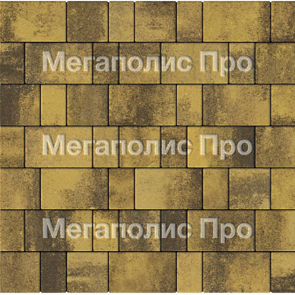Тротуарная плитка Выбор Старый город Листопад А.1.Фсм.4 40 мм. Янтарь фото 4