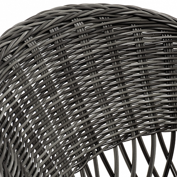 Сицилия плетеный стул из искусственного ротанга, цвет графит фото 5