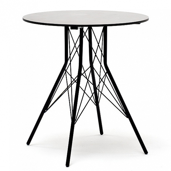 Конте интерьерный стол из HPL круглый Ø70см, цвет серый гранит фото 1