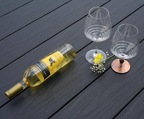 Террасная доска ПРАКТИК КОЭКСТРУЗИЯ Моноколор 4000 или 3000х147х24 мм, цвет темно-коричневый Гиацинт