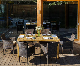 Обеденный комплект AURA 170 см на 6 персон с креслами Joygarden