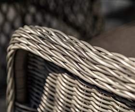 Равенна обеденная группа плетеная, цвет графит