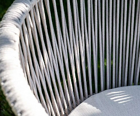 Обеденная группа Фоджа 4SIS из роупа (веревки), цвет бежевый