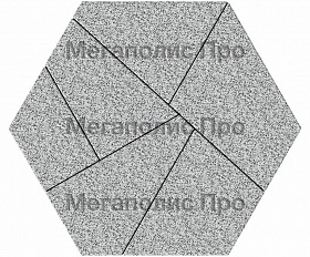 Тротуарная плитка Выбор Оригами Б.4.Фсм.8 80 мм Стоунмикс Бело-черный
