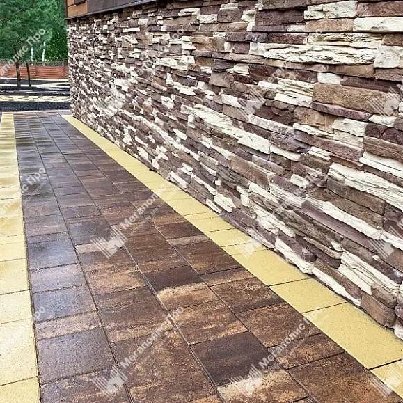 Тротуарная плитка Braer Старый Город Ландхаус 60 мм Colormix Каштан фото 4