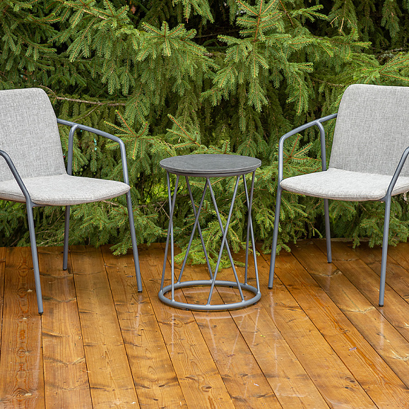 Марокко кофейный комплект из алюминия, цвет темно-серый фото 2