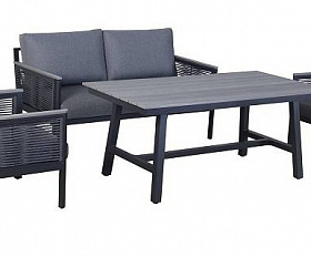 Комплект Сан Ремо 4SIS садовый для лаунж-зоны серый
