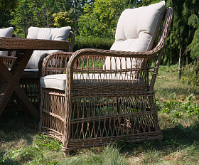 Обеденный комплект Isabella Royal Family из искусственного ротанга, цвет бежевый