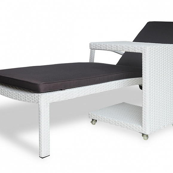 Плетеный кофейный стол MILANO белый для шезлонга Joygarden фото 2