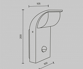 Настенный светильник (бра) Stock Maytoni O446WL-L7GF3KSR цвет Графит