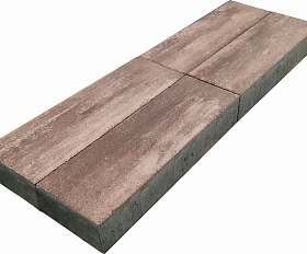 Тротуарная плитка Лидер 40 Паркет ColorMix 80мм Гранат