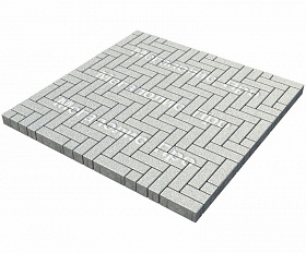 Тротуарная плитка Выбор Паркет Б.4.П.6 Стоунмикс Белый