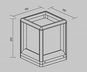Ландшафтный светильник Trim Maytoni O455FL-01GF1 цвет Графит