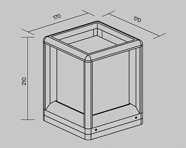 Ландшафтный светильник Trim Maytoni O455FL-01GF1 цвет Графит