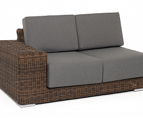 Капри модуль диванный правый с подушками, цвет коричневый