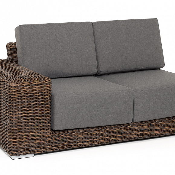 Капри модуль диванный правый с подушками, цвет коричневый фото 3