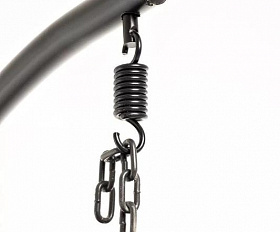 Подвесное кресло Венеция 4SIS из искусственного ротанга, цвет бронзовый с бежевой подушкой