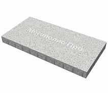 Пошаговая плита для дорожек 1000х500х80 мм Террацо белый с серым