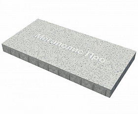 Пошаговая плита для дорожек 1000х500х80 мм Террацо белый с серым