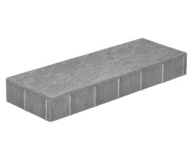 Тротуарная плитка Нобетек Широкоформатная 6П8ф 600x200x80 темно-серая