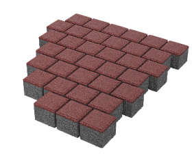 Тротуарная плитка Stellard Квадрат 100х100х60 мм Красный