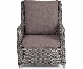 Плетеное кресло Гляссе 4SIS из искусственного ротанга, цвет графит