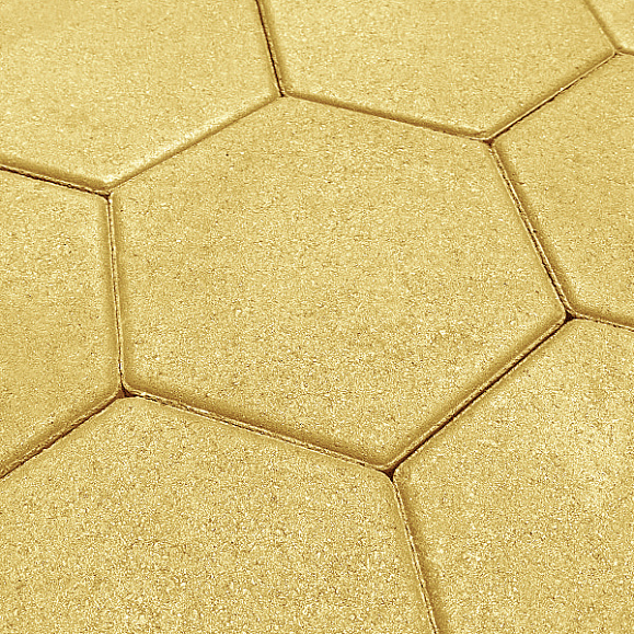 Тротуарная плитка Выбор Соты - Б.3.Ш.6 60 мм Стандарт Желтый фото 1