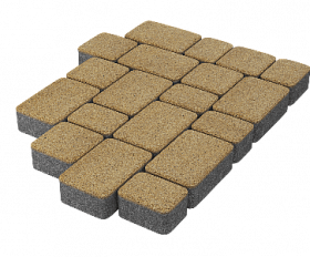 Тротуарная плитка Stellard Старый город 40 мм Желтый