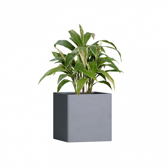 Кашпо TERRAFAKTURA Квадро 30x30x30 Арктик Грей фото 1