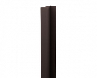 Планка для крепежа боковая жалюзи Металлопрофиль Rancho Pe Standart 0,45 RAL8017