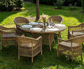 Обеденная Эспрессо–150 S 4SIS группа плетеная, цвет соломенный