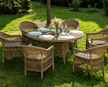 Обеденная Эспрессо–150 S 4SIS группа плетеная, цвет соломенный