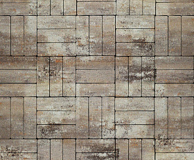 Тротуарная плитка Artstein Паркет 60 мм Color Mix Берилл