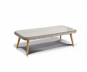 Столик журнальный Прованс 4SIS из искусственного ротанга, цвет бежевый