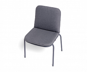 Кастелло стул из стали темно-серый (RAL7024) муар, ткань темно-серая 027