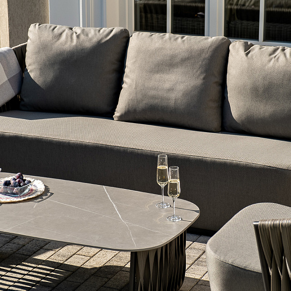 Флоренция лаунж-зона из искусственного ротанга, цвет графит фото 7