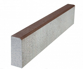 Бордюр тротуарный 342 механический завод 1000х200х80 мм, темно-коричневый, верхний прокрас