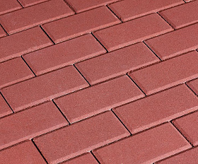 Брусчатка 342 механический завод Прямоугольник 200х100х60 мм Ярко-красный