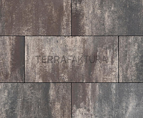 Тротуарная плитка Terrafaktura Урбан 600x300x80 мм Темный пласт