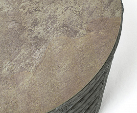 Валенсия журнальный столик из искусственного ротанга, цвет серый