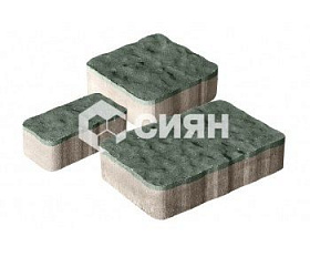 Тротуарная плитка Сиян Старый город П23-6 60 мм Темно-зеленый
