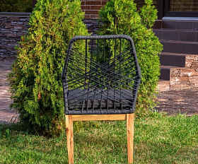 Обеденное кресло Chloe Royal Family из дерева, цвет серый