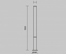 Садово-парковый светильник Ginza Maytoni O041FL-L50B3K цвет Черный